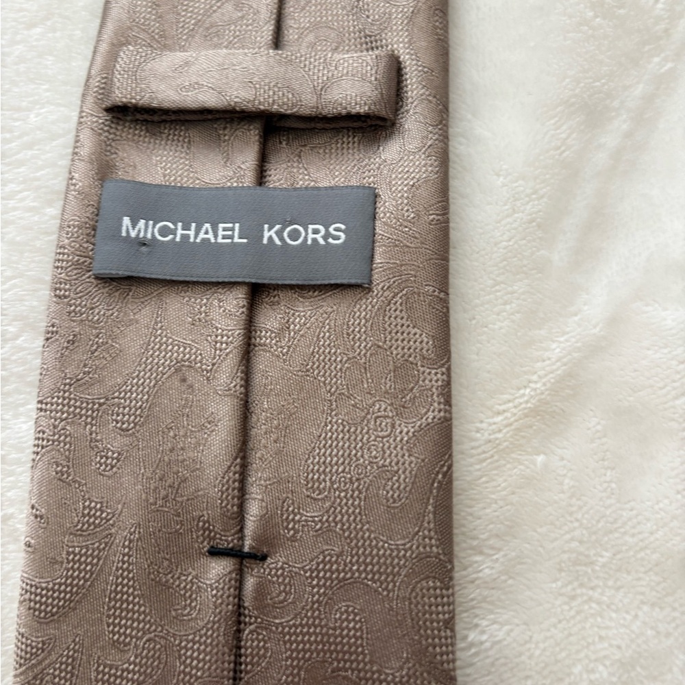 Michael Kors Tan Paisley Tie